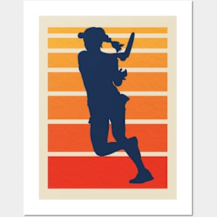 Vintage Tennis Silhouette Posters and Art